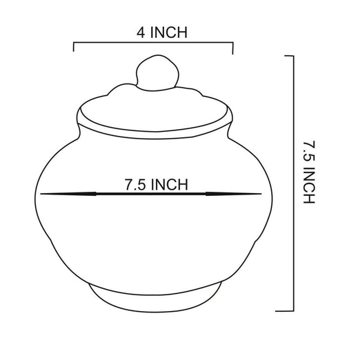 Green Leaves and Pink,Turquoise and Brown Flowers on Blue Base Mellon Pot